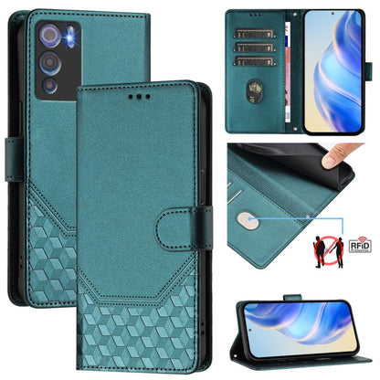 Honeycomb Embossing RFID Leather Phone Case, For Doogee Note 56 / Note 56 Pro, For Doogee N60 Pro, For Doogee Note 59 / Note 59 Pro