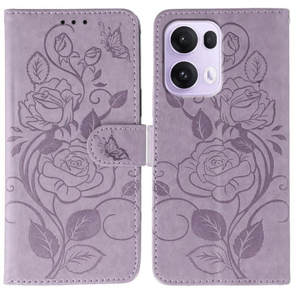 Rose Butterfly Embossed Leather Phone Case, For OPPO Find X9, For OPPO A6 Pro 5G, For OPPO Find X9 Pro, For OPPO A5 Pro 5G Global, For OPPO Reno13 Pro 5G Global, For OPPO Reno13 5G Global, For OPPO Reno13 F 4G Global / 5G Global, For OPPO Find X8      ...