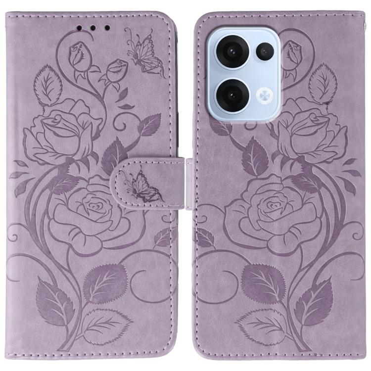 Rose Butterfly Embossed Leather Phone Case, For OPPO Find X9, For OPPO A6 Pro 5G, For OPPO Find X9 Pro, For OPPO A5 Pro 5G Global, For OPPO Reno13 Pro 5G Global, For OPPO Reno13 5G Global, For OPPO Reno13 F 4G Global / 5G Global, For OPPO Find X8      ...