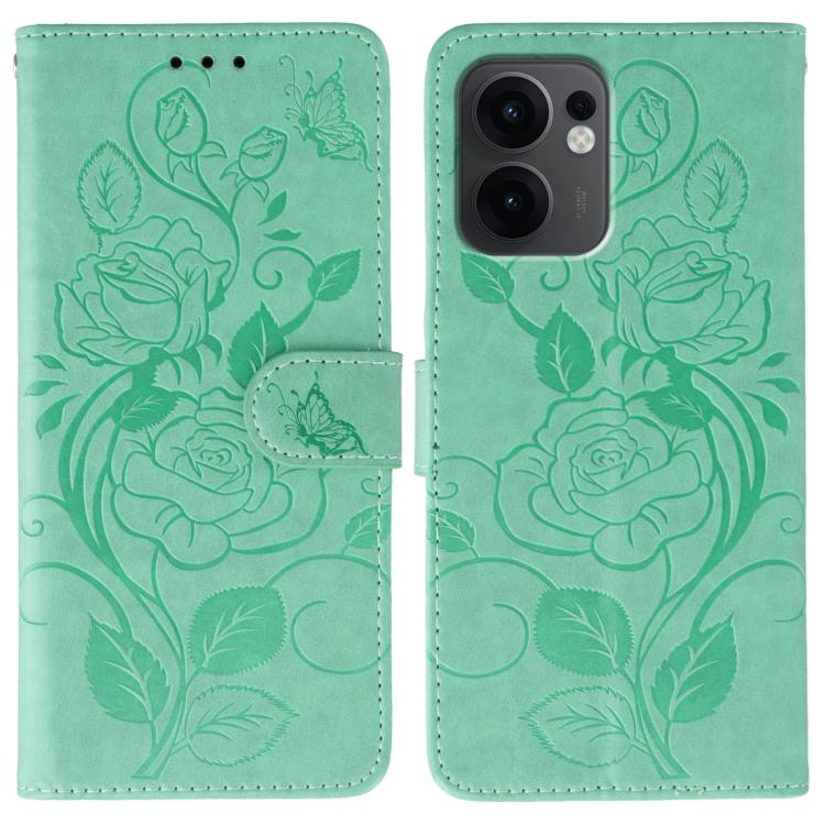 Rose Butterfly Embossed Leather Phone Case, For OPPO Find X9, For OPPO A6 Pro 5G, For OPPO Find X9 Pro, For OPPO A5 Pro 5G Global, For OPPO Reno13 Pro 5G Global, For OPPO Reno13 5G Global, For OPPO Reno13 F 4G Global / 5G Global, For OPPO Find X8      ...