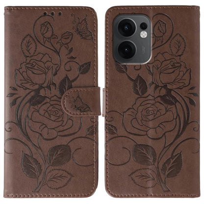 Rose Butterfly Embossed Leather Phone Case, For OPPO Find X9, For OPPO A6 Pro 5G, For OPPO Find X9 Pro, For OPPO A5 Pro 5G Global, For OPPO Reno13 Pro 5G Global, For OPPO Reno13 5G Global, For OPPO Reno13 F 4G Global / 5G Global, For OPPO Find X8      ...