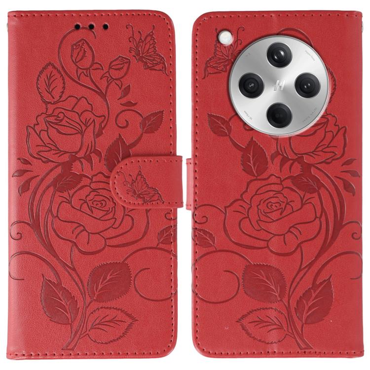 Rose Butterfly Embossed Leather Phone Case, For OPPO Find X9, For OPPO A6 Pro 5G, For OPPO Find X9 Pro, For OPPO A5 Pro 5G Global, For OPPO Reno13 Pro 5G Global, For OPPO Reno13 5G Global, For OPPO Reno13 F 4G Global / 5G Global, For OPPO Find X8      ...