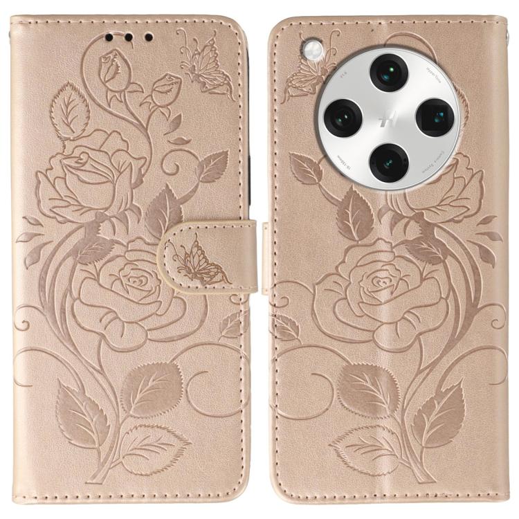 Rose Butterfly Embossed Leather Phone Case, For OPPO Find X9, For OPPO A6 Pro 5G, For OPPO Find X9 Pro, For OPPO A5 Pro 5G Global, For OPPO Reno13 Pro 5G Global, For OPPO Reno13 5G Global, For OPPO Reno13 F 4G Global / 5G Global, For OPPO Find X8      ...