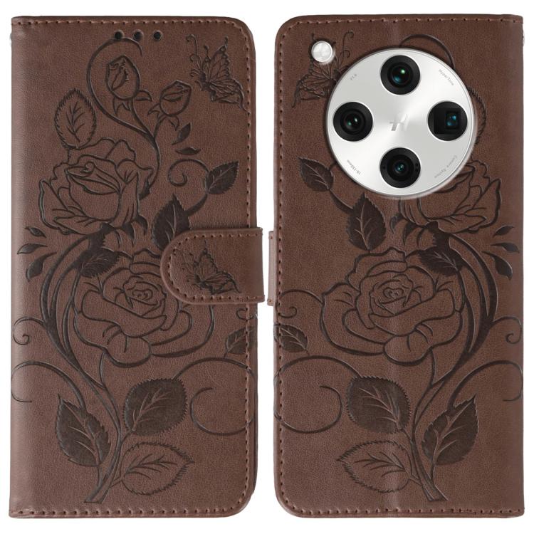 Rose Butterfly Embossed Leather Phone Case, For OPPO Find X9, For OPPO A6 Pro 5G, For OPPO Find X9 Pro, For OPPO A5 Pro 5G Global, For OPPO Reno13 Pro 5G Global, For OPPO Reno13 5G Global, For OPPO Reno13 F 4G Global / 5G Global, For OPPO Find X8      ...