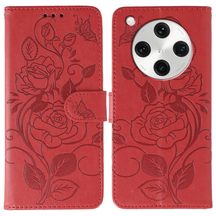 Rose Butterfly Embossed Leather Phone Case, For OPPO Find X9, For OPPO A6 Pro 5G, For OPPO Find X9 Pro, For OPPO A5 Pro 5G Global, For OPPO Reno13 Pro 5G Global, For OPPO Reno13 5G Global, For OPPO Reno13 F 4G Global / 5G Global, For OPPO Find X8      ...