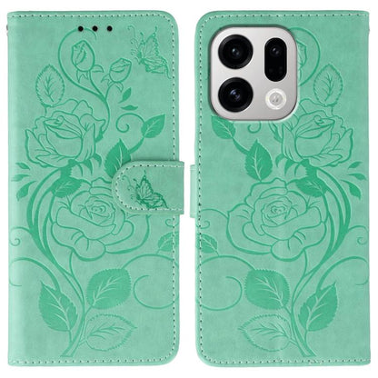 Rose Butterfly Embossed Leather Phone Case, For OPPO Find X9, For OPPO A6 Pro 5G, For OPPO Find X9 Pro, For OPPO A5 Pro 5G Global, For OPPO Reno13 Pro 5G Global, For OPPO Reno13 5G Global, For OPPO Reno13 F 4G Global / 5G Global, For OPPO Find X8      ...