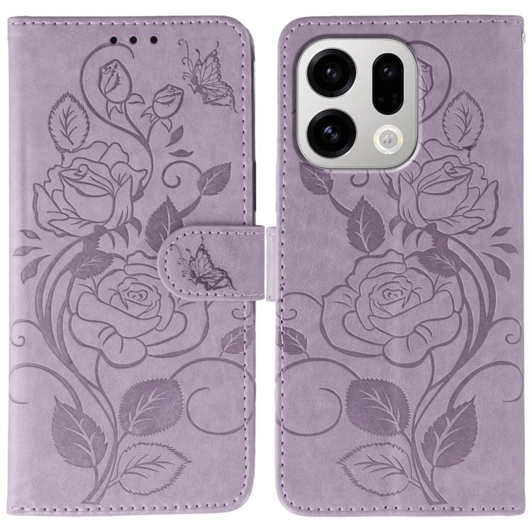 Rose Butterfly Embossed Leather Phone Case, For OPPO Find X9, For OPPO A6 Pro 5G, For OPPO Find X9 Pro, For OPPO A5 Pro 5G Global, For OPPO Reno13 Pro 5G Global, For OPPO Reno13 5G Global, For OPPO Reno13 F 4G Global / 5G Global, For OPPO Find X8      ...