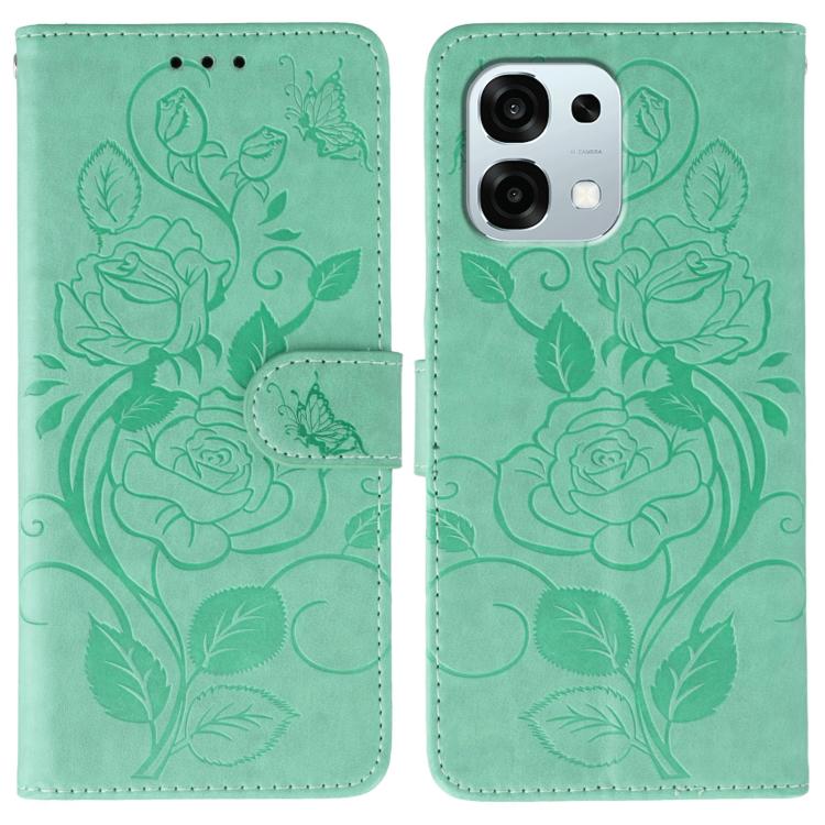 Rose Butterfly Embossed Leather Phone Case, For OPPO Find X9, For OPPO A6 Pro 5G, For OPPO Find X9 Pro, For OPPO A5 Pro 5G Global, For OPPO Reno13 Pro 5G Global, For OPPO Reno13 5G Global, For OPPO Reno13 F 4G Global / 5G Global, For OPPO Find X8      ...
