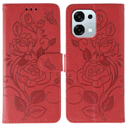 Rose Butterfly Embossed Leather Phone Case, For OPPO Find X9, For OPPO A6 Pro 5G, For OPPO Find X9 Pro, For OPPO A5 Pro 5G Global, For OPPO Reno13 Pro 5G Global, For OPPO Reno13 5G Global, For OPPO Reno13 F 4G Global / 5G Global, For OPPO Find X8      ...