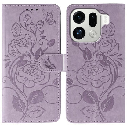 Rose Butterfly Embossed Leather Phone Case, For OPPO Find X9, For OPPO A6 Pro 5G, For OPPO Find X9 Pro, For OPPO A5 Pro 5G Global, For OPPO Reno13 Pro 5G Global, For OPPO Reno13 5G Global, For OPPO Reno13 F 4G Global / 5G Global, For OPPO Find X8      ...