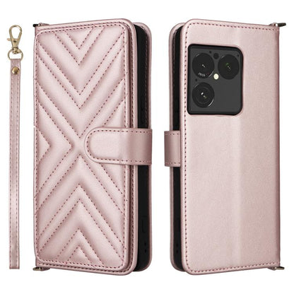 Multifunctional 6-Card Slots Leather Phone Case with Wrist Strap, For Sony Xperia 10 VIII, For Sony Xperia 1 VIII, For Sony Xperia 1 VII