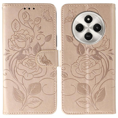 Rose Butterfly Embossed Leather Phone Case, For Redmi 15C 5G / 4G EU 173mm, For Redmi 15 5G Global / 15 4G SEA, For Redmi 15 5G / 4G EU 171mm, For Redmi 15C 5G / 4G Global 171mm, For Redmi Turbo 4 Pro 5G / Poco F7, For Xiaomi Poco F7 Ultra / Redmi K80 ...