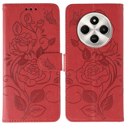 Rose Butterfly Embossed Leather Phone Case, For Redmi 15C 5G / 4G EU 173mm, For Redmi 15 5G Global / 15 4G SEA, For Redmi 15 5G / 4G EU 171mm, For Redmi 15C 5G / 4G Global 171mm, For Redmi Turbo 4 Pro 5G / Poco F7, For Xiaomi Poco F7 Ultra / Redmi K80 ...