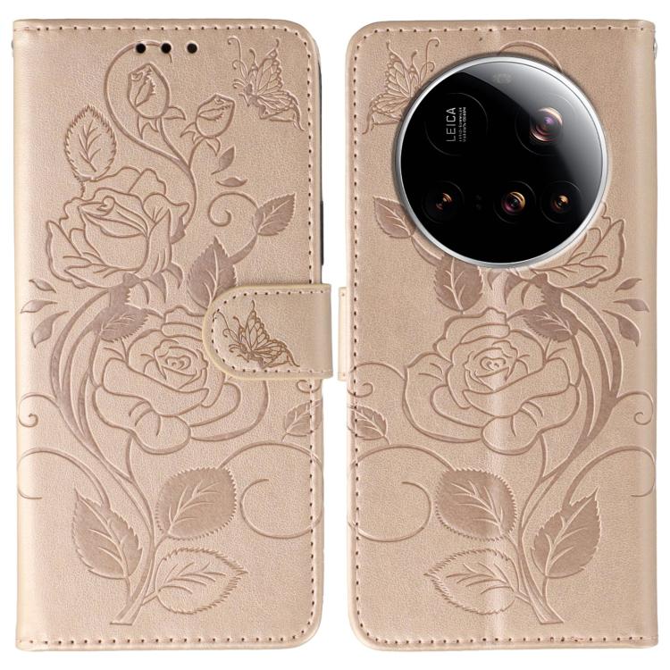 Rose Butterfly Embossed Leather Phone Case, For Redmi 15C 5G / 4G EU 173mm, For Redmi 15 5G Global / 15 4G SEA, For Redmi 15 5G / 4G EU 171mm, For Redmi 15C 5G / 4G Global 171mm, For Redmi Turbo 4 Pro 5G / Poco F7, For Xiaomi Poco F7 Ultra / Redmi K80 ...