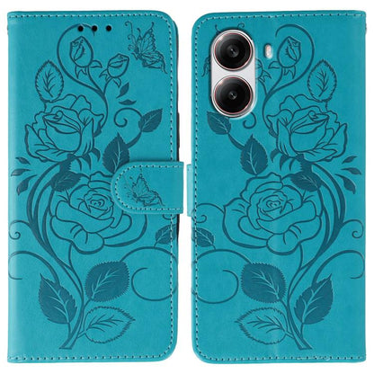 Rose Butterfly Embossed Leather Phone Case, For Redmi 15C 5G / 4G EU 173mm, For Redmi 15 5G Global / 15 4G SEA, For Redmi 15 5G / 4G EU 171mm, For Redmi 15C 5G / 4G Global 171mm, For Redmi Turbo 4 Pro 5G / Poco F7, For Xiaomi Poco F7 Ultra / Redmi K80 ...