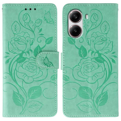 Rose Butterfly Embossed Leather Phone Case, For Redmi 15C 5G / 4G EU 173mm, For Redmi 15 5G Global / 15 4G SEA, For Redmi 15 5G / 4G EU 171mm, For Redmi 15C 5G / 4G Global 171mm, For Redmi Turbo 4 Pro 5G / Poco F7, For Xiaomi Poco F7 Ultra / Redmi K80 ...