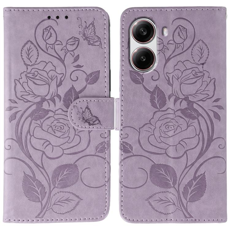 Rose Butterfly Embossed Leather Phone Case, For Redmi 15C 5G / 4G EU 173mm, For Redmi 15 5G Global / 15 4G SEA, For Redmi 15 5G / 4G EU 171mm, For Redmi 15C 5G / 4G Global 171mm, For Redmi Turbo 4 Pro 5G / Poco F7, For Xiaomi Poco F7 Ultra / Redmi K80 ...