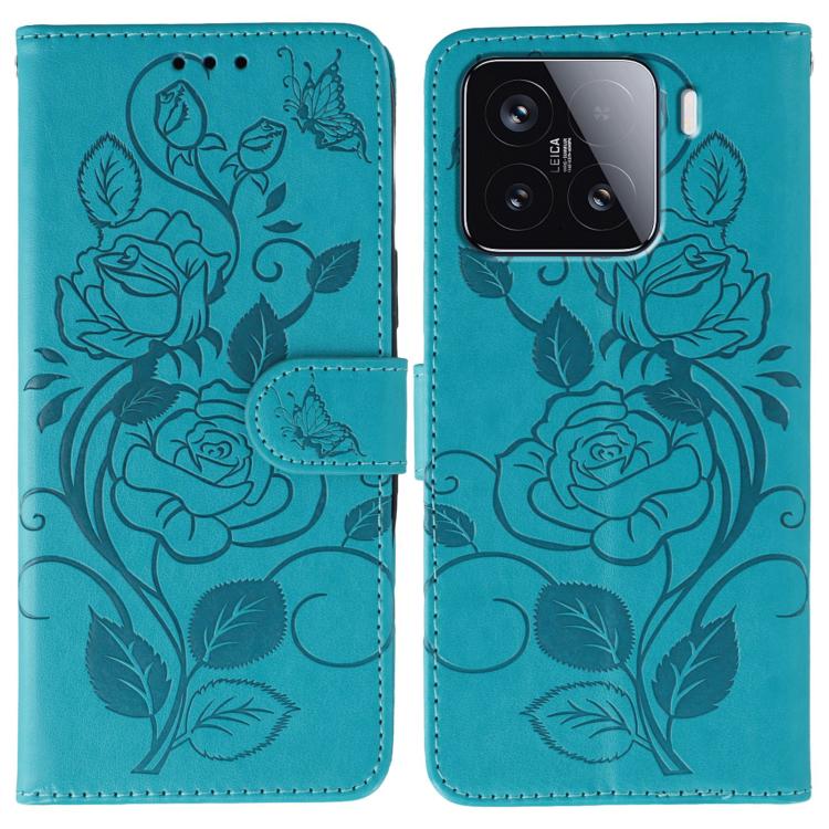 Rose Butterfly Embossed Leather Phone Case, For Redmi 15C 5G / 4G EU 173mm, For Redmi 15 5G Global / 15 4G SEA, For Redmi 15 5G / 4G EU 171mm, For Redmi 15C 5G / 4G Global 171mm, For Redmi Turbo 4 Pro 5G / Poco F7, For Xiaomi Poco F7 Ultra / Redmi K80 ...