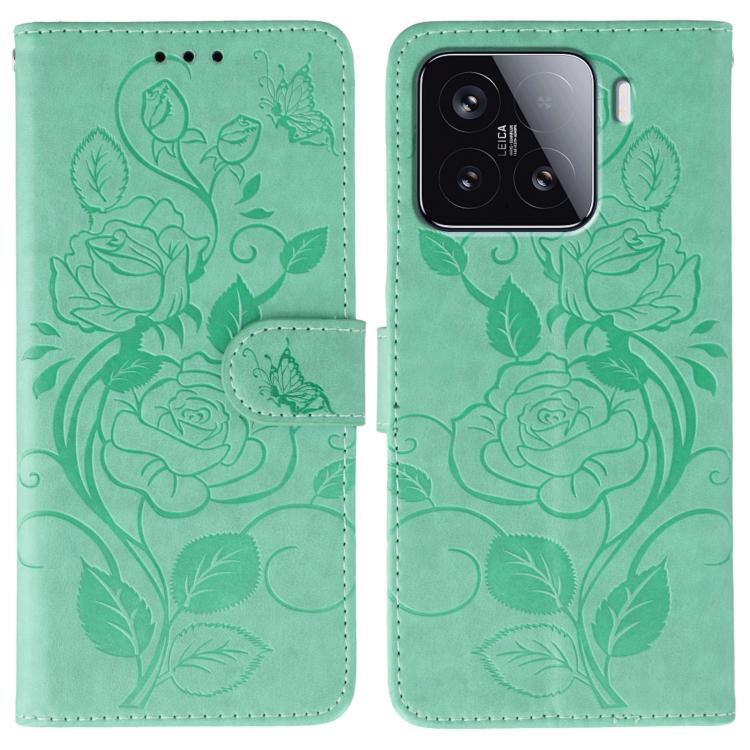 Rose Butterfly Embossed Leather Phone Case, For Redmi 15C 5G / 4G EU 173mm, For Redmi 15 5G Global / 15 4G SEA, For Redmi 15 5G / 4G EU 171mm, For Redmi 15C 5G / 4G Global 171mm, For Redmi Turbo 4 Pro 5G / Poco F7, For Xiaomi Poco F7 Ultra / Redmi K80 ...