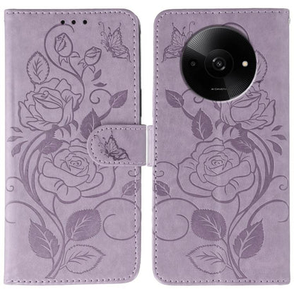 Rose Butterfly Embossed Leather Phone Case, For Redmi 15C 5G / 4G EU 173mm, For Redmi 15 5G Global / 15 4G SEA, For Redmi 15 5G / 4G EU 171mm, For Redmi 15C 5G / 4G Global 171mm, For Redmi Turbo 4 Pro 5G / Poco F7, For Xiaomi Poco F7 Ultra / Redmi K80 ...