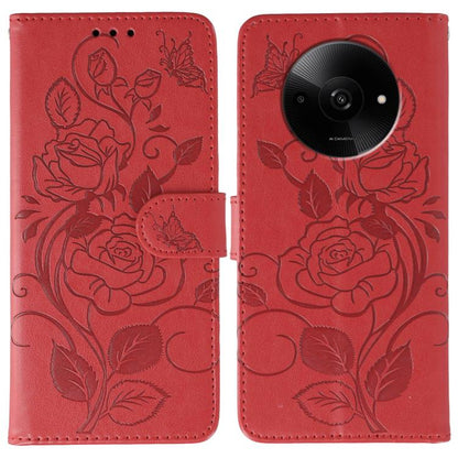 Rose Butterfly Embossed Leather Phone Case, For Redmi 15C 5G / 4G EU 173mm, For Redmi 15 5G Global / 15 4G SEA, For Redmi 15 5G / 4G EU 171mm, For Redmi 15C 5G / 4G Global 171mm, For Redmi Turbo 4 Pro 5G / Poco F7, For Xiaomi Poco F7 Ultra / Redmi K80 ...