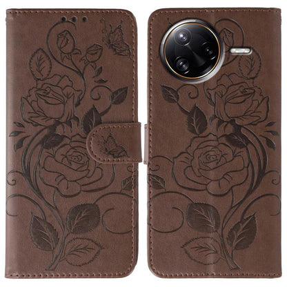 Rose Butterfly Embossed Leather Phone Case, For Redmi 15C 5G / 4G EU 173mm, For Redmi 15 5G Global / 15 4G SEA, For Redmi 15 5G / 4G EU 171mm, For Redmi 15C 5G / 4G Global 171mm, For Redmi Turbo 4 Pro 5G / Poco F7, For Xiaomi Poco F7 Ultra / Redmi K80 ...