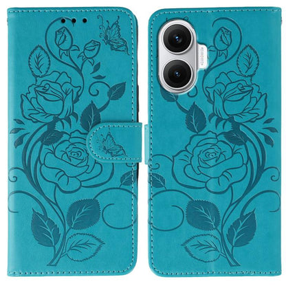 Rose Butterfly Embossed Leather Phone Case, For Redmi 15C 5G / 4G EU 173mm, For Redmi 15 5G Global / 15 4G SEA, For Redmi 15 5G / 4G EU 171mm, For Redmi 15C 5G / 4G Global 171mm, For Redmi Turbo 4 Pro 5G / Poco F7, For Xiaomi Poco F7 Ultra / Redmi K80 ...