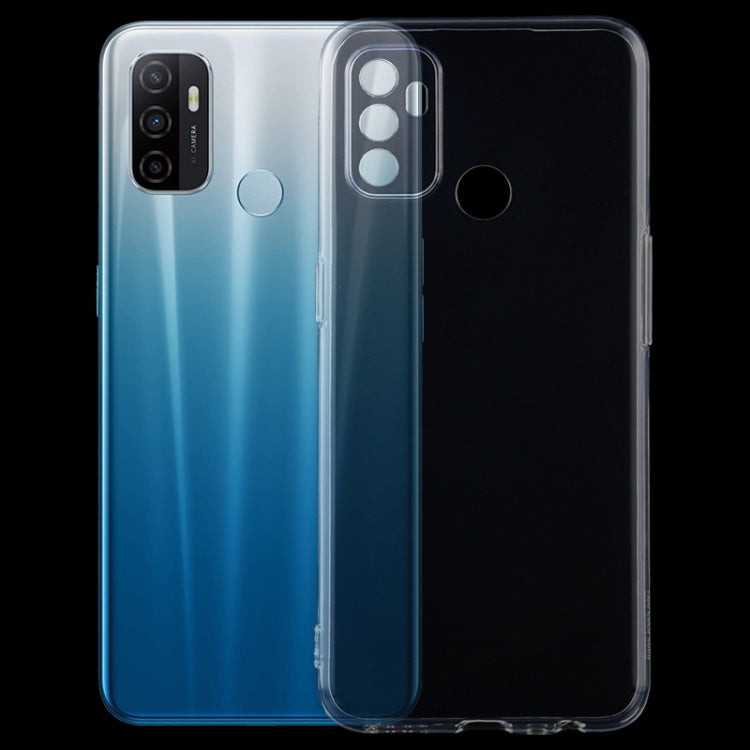 Transparent TPU phone case set with back cover and side bumper, camera openings