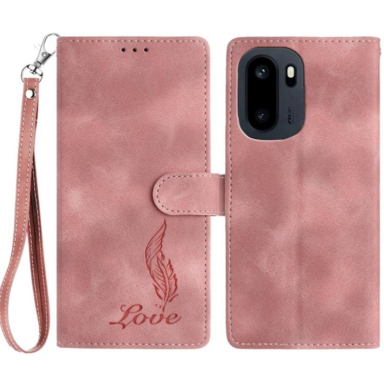 Skin Feel Embossed Feather Leather Phone Case, For OnePlus Ace 6, For OnePlus 15, For OnePlus Nord 5, For OnePlus Nord CE5, For OnePlus 13