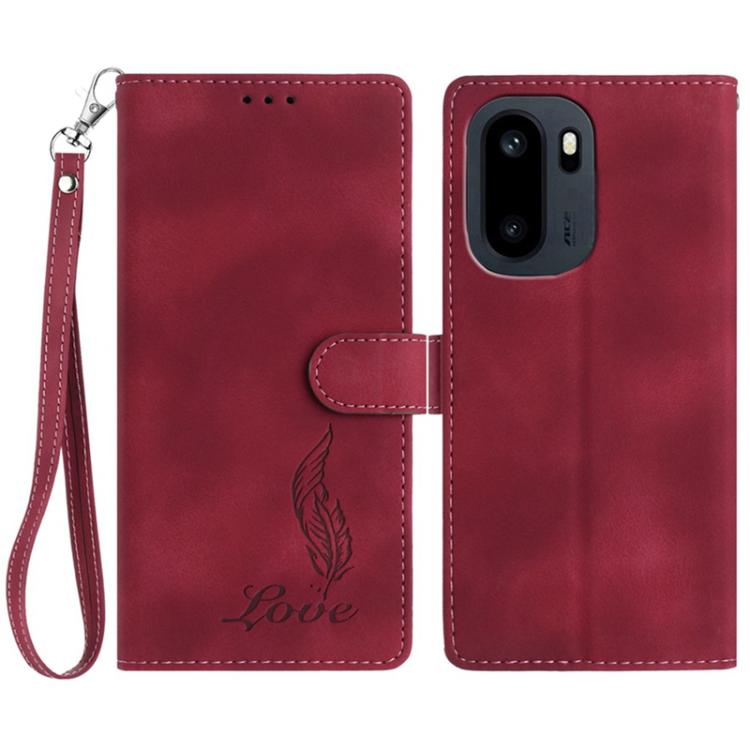 Skin Feel Embossed Feather Leather Phone Case, For OnePlus Ace 6, For OnePlus 15, For OnePlus Nord 5, For OnePlus Nord CE5, For OnePlus 13