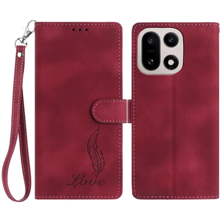 Skin Feel Embossed Feather Leather Phone Case, For OnePlus Ace 6, For OnePlus 15, For OnePlus Nord 5, For OnePlus Nord CE5, For OnePlus 13