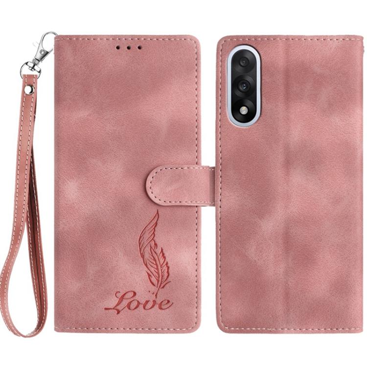 Skin Feel Embossed Feather Leather Phone Case, For OnePlus Ace 6, For OnePlus 15, For OnePlus Nord 5, For OnePlus Nord CE5, For OnePlus 13