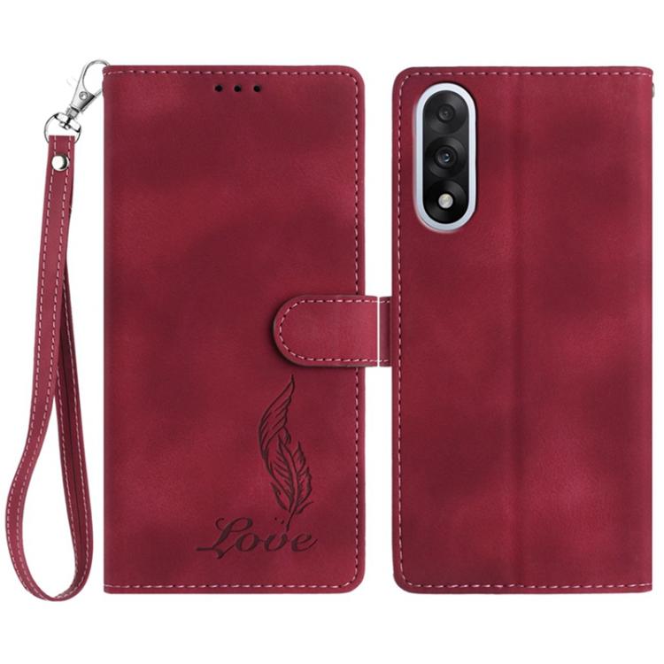 Skin Feel Embossed Feather Leather Phone Case, For OnePlus Ace 6, For OnePlus 15, For OnePlus Nord 5, For OnePlus Nord CE5, For OnePlus 13