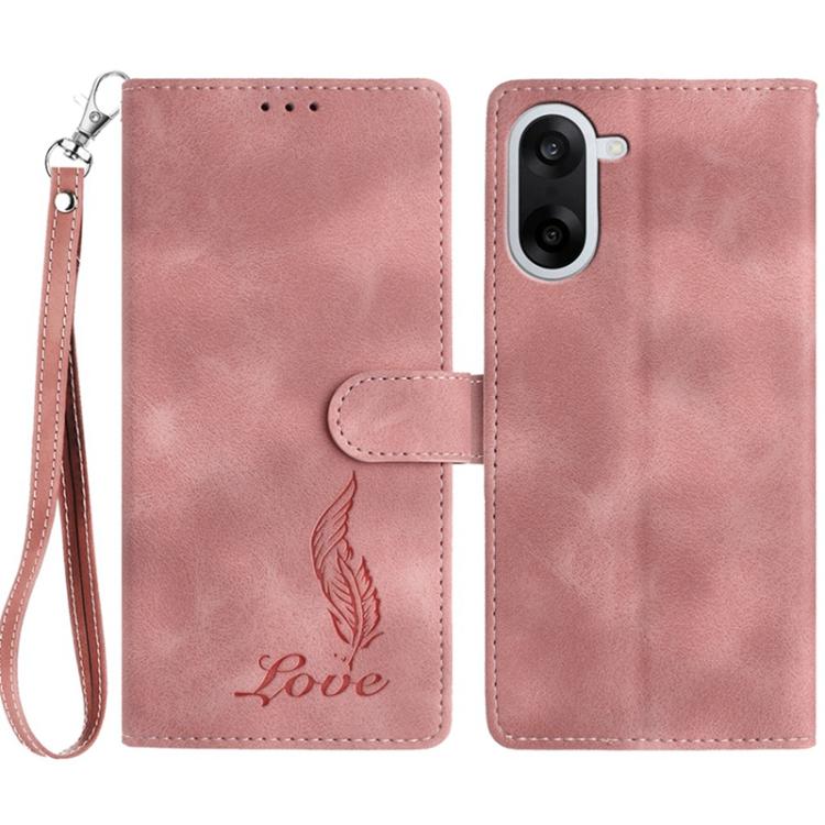 Skin Feel Embossed Feather Leather Phone Case, For OnePlus Ace 6, For OnePlus 15, For OnePlus Nord 5, For OnePlus Nord CE5, For OnePlus 13