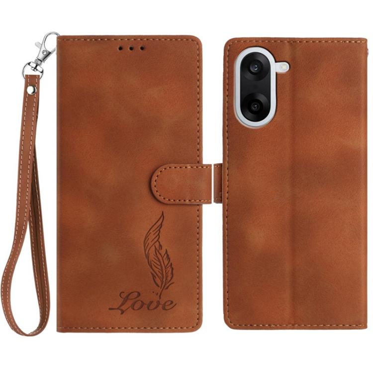 Skin Feel Embossed Feather Leather Phone Case, For OnePlus Ace 6, For OnePlus 15, For OnePlus Nord 5, For OnePlus Nord CE5, For OnePlus 13