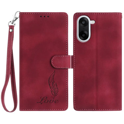 Skin Feel Embossed Feather Leather Phone Case, For OnePlus Ace 6, For OnePlus 15, For OnePlus Nord 5, For OnePlus Nord CE5, For OnePlus 13