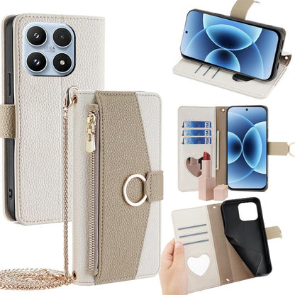 Crossbody Litchi Texture Leather Phone Case, For Xiaomi 17 Pro Max, For Xiaomi 17 Pro, For Xiaomi 17, For Xiaomi Civi 5 Pro 5G, For Xiaomi 15 Ultra