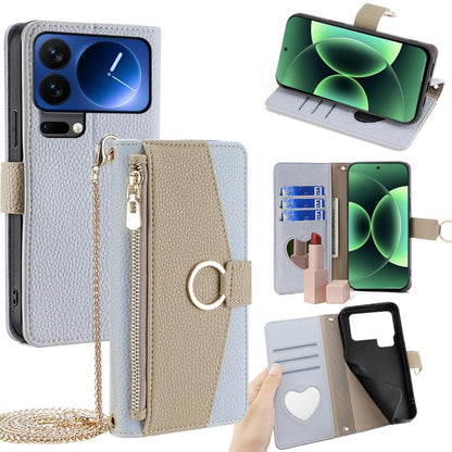Crossbody Litchi Texture Leather Phone Case, For Xiaomi 17 Pro Max, For Xiaomi 17 Pro, For Xiaomi 17, For Xiaomi Civi 5 Pro 5G, For Xiaomi 15 Ultra