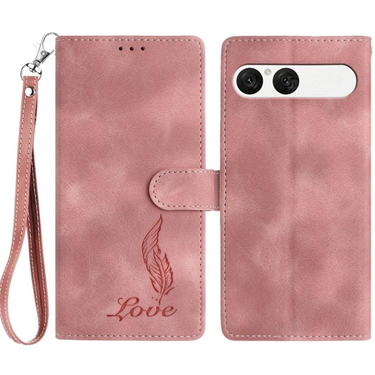 Skin Feel Embossed Feather Leather Phone Case, For Sony Xperia 10 VII, For Sony Xperia 10 VI