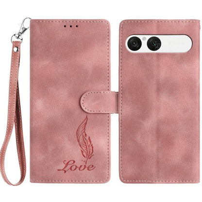 Skin Feel Embossed Feather Leather Phone Case, For Sony Xperia 10 VII, For Sony Xperia 10 VI