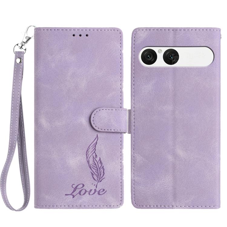 Skin Feel Embossed Feather Leather Phone Case, For Sony Xperia 10 VII, For Sony Xperia 10 VI