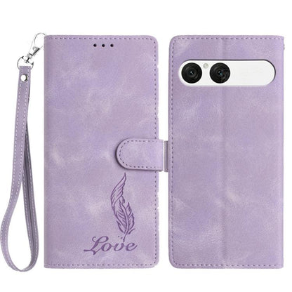 Skin Feel Embossed Feather Leather Phone Case, For Sony Xperia 10 VII, For Sony Xperia 10 VI