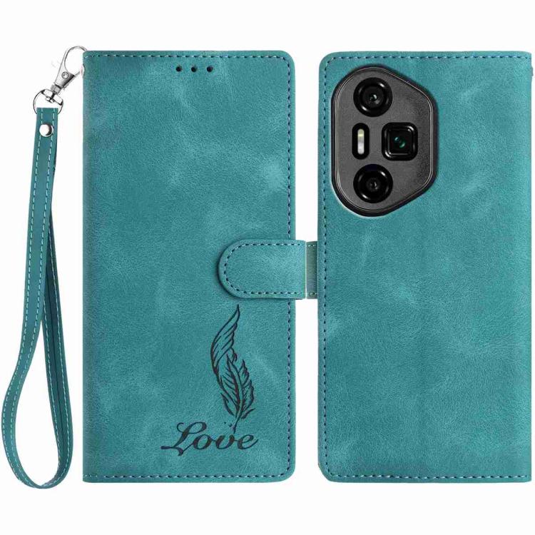 Skin Feel Embossed Feather Leather Phone Case, For Honor 300, For Honor X9c, For Honor 200