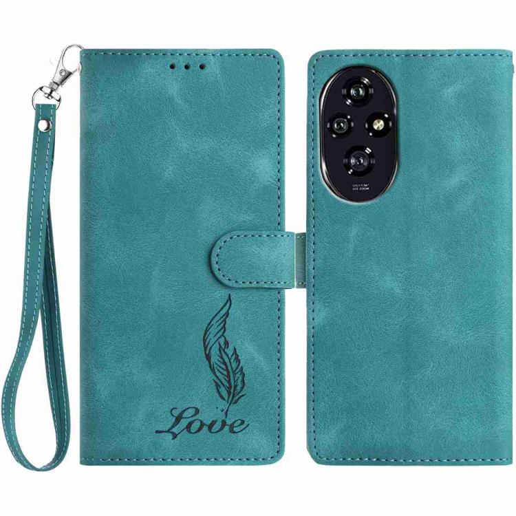 Skin Feel Embossed Feather Leather Phone Case, For Honor 300, For Honor X9c, For Honor 200