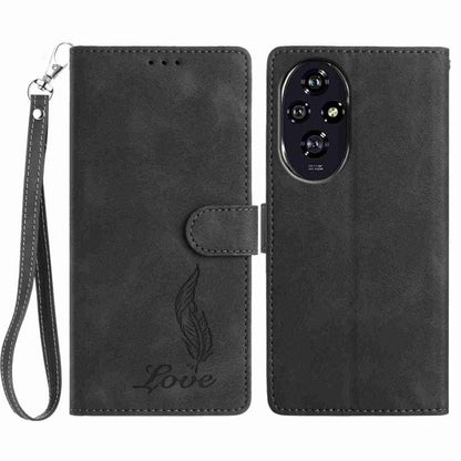 Skin Feel Embossed Feather Leather Phone Case, For Honor 300, For Honor X9c, For Honor 200