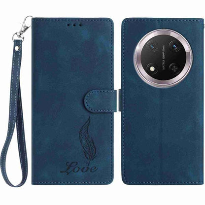 Skin Feel Embossed Feather Leather Phone Case, For Honor 300, For Honor X9c, For Honor 200