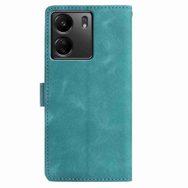 Skin Feel Embossed Feather Leather Phone Case, For Redmi 13C 4G