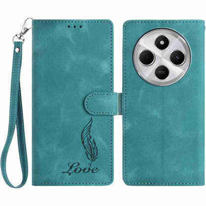 Skin Feel Embossed Feather Leather Phone Case, For Redmi 17C 5G, For Redmi K90, For Redmi K90 Pro Max, For Redmi 15C 5G / 4G EU 173mm, For Redmi 15 5G / 4G EU 171mm, For Redmi 15C 5G / 4G Global 171mm, For Redmi A5 4G 173.3mm                           ...
