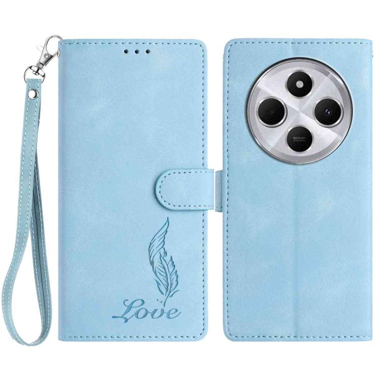 Skin Feel Embossed Feather Leather Phone Case, For Redmi 17C 5G, For Redmi K90, For Redmi K90 Pro Max, For Redmi 15C 5G / 4G EU 173mm, For Redmi 15 5G / 4G EU 171mm, For Redmi 15C 5G / 4G Global 171mm, For Redmi A5 4G 173.3mm                           ...