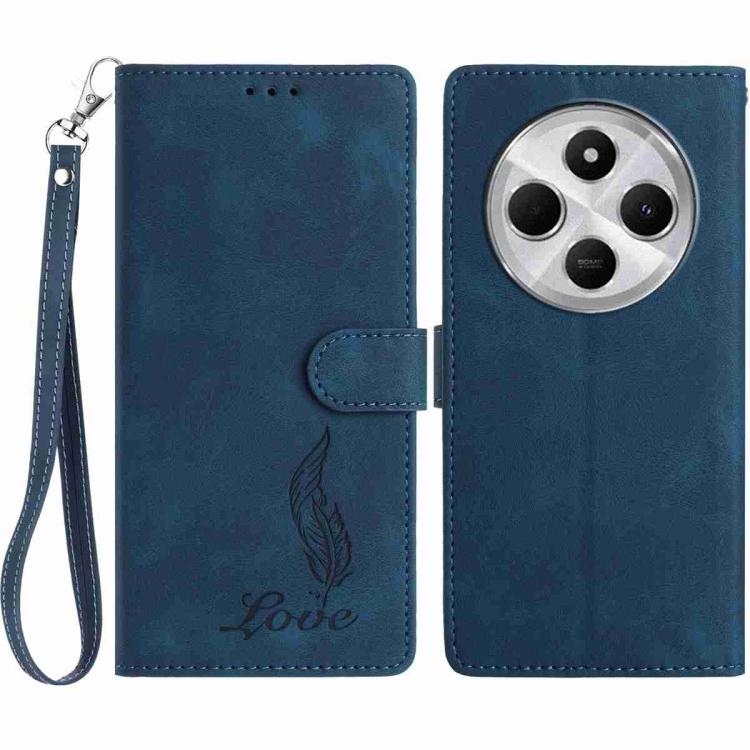 Skin Feel Embossed Feather Leather Phone Case, For Redmi 17C 5G, For Redmi K90, For Redmi K90 Pro Max, For Redmi 15C 5G / 4G EU 173mm, For Redmi 15 5G / 4G EU 171mm, For Redmi 15C 5G / 4G Global 171mm, For Redmi A5 4G 173.3mm                           ...